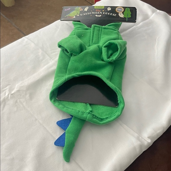 Green Dinosaur Dog Hoodie - Picture 5 of 9